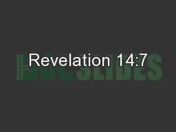 Revelation 14:7