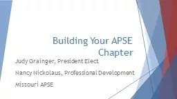 Building Your APSE Chapter