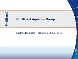 Distributor Sales Territories (June, 2012)