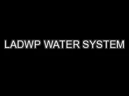 LADWP WATER SYSTEM