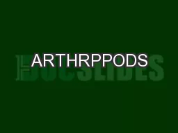 ARTHRPPODS