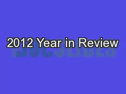 2012 Year in Review