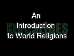 An Introduction to World Religions