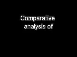 Comparative analysis of