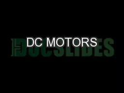DC MOTORS