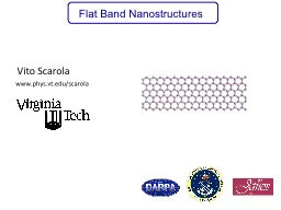 Flat Band Nanostructures