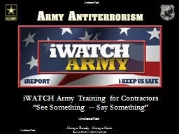 iWATCH Army Training for Contractors