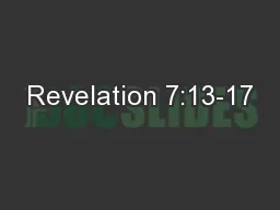 Revelation 7:13-17