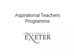 Aspirational Teachers Programme