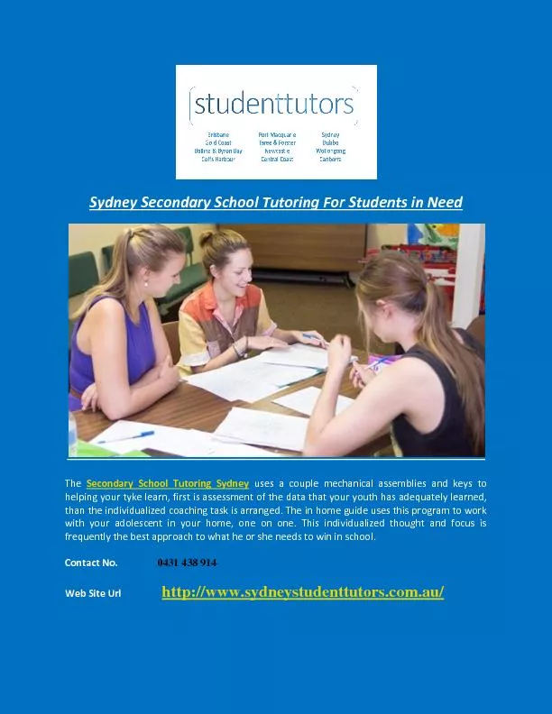  Sydney Secondary School Tutoring For Students in Need