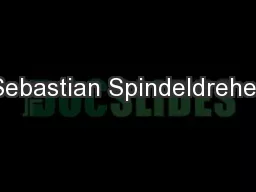 Sebastian Spindeldreher
