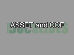 ASSET and COF