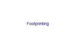 Footprinting