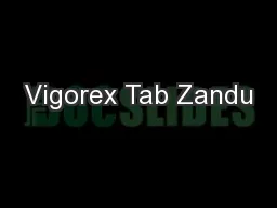 Vigorex Tab Zandu