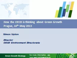 How the OECD is thinking about Green Growth