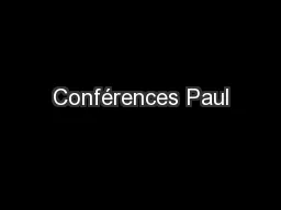 Conférences Paul