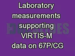 Laboratory measurements supporting VIRTIS-M data on 67P/CG