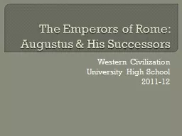 The Emperors of Rome: Augustus & His Successors
