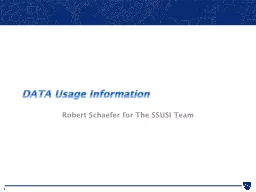 DATA Usage Information