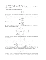 Math   Supplementary Handout  Construction of the Matr