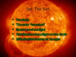 Sol: The Sun