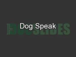 Dog Speak