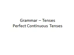 Grammar – Tenses