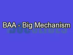 BAA - Big Mechanism