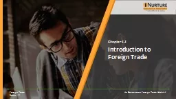 Introduction to Foreign Trade