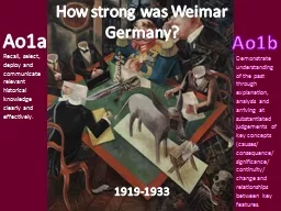 How strong was Weimar Germany?
