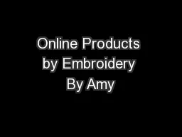 Online Products by Embroidery By Amy