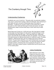 Cranberry Connections Page of Cape Cod Cranberry Growe