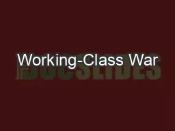 Working-Class War