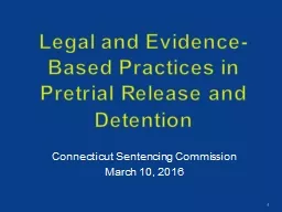 Legal and Evidence-Based Practices in Pretrial Release and
