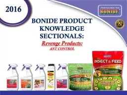 BONIDE PRODUCT KNOWLEDGE SECTIONALS: