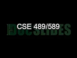 CSE 489/589