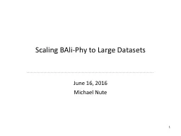 Scaling BAli-Phy to Large Datasets