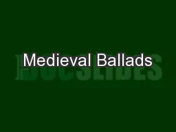 Medieval Ballads