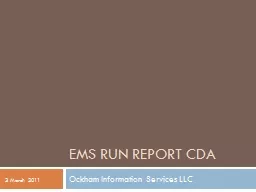 EMS Run Report CDA