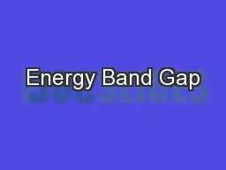 Energy Band Gap