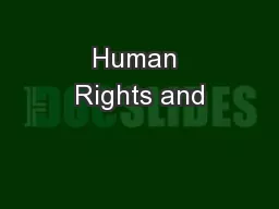 Human Rights and