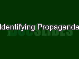 Identifying Propaganda