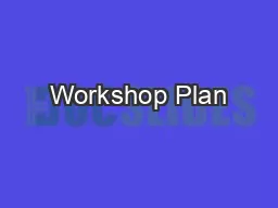 Workshop Plan
