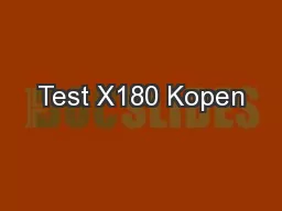 Test X180 Kopen