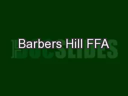 Barbers Hill FFA