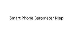 Smart Phone Barometer Map