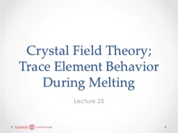 Crystal Field Theory;