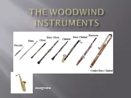 The Woodwind Instruments