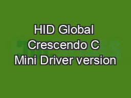 HID Global Crescendo C Mini Driver version