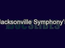 Jacksonville Symphony’s